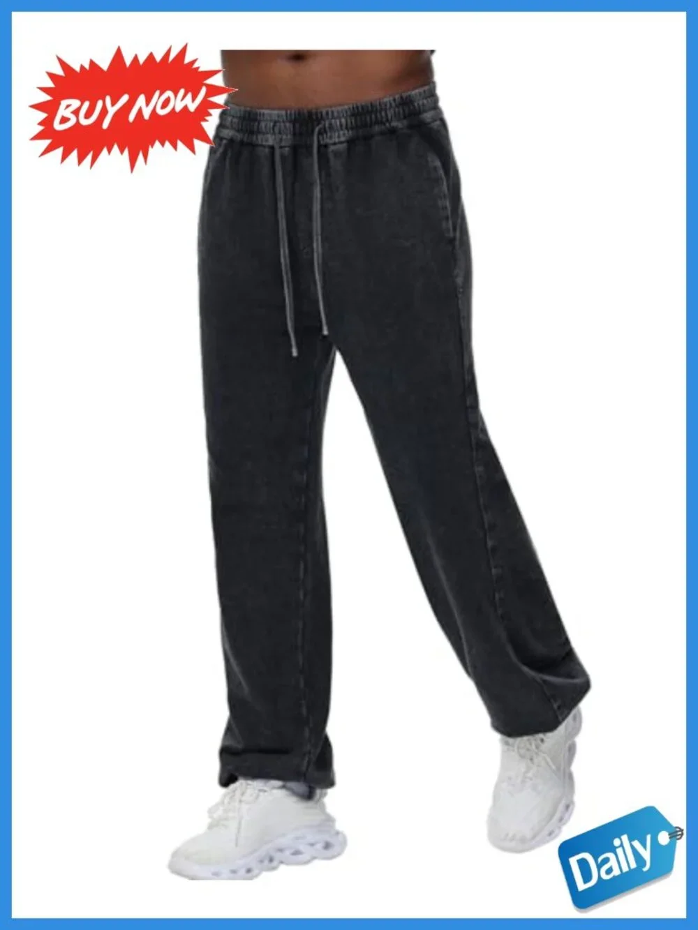 Men's Heavyweight Cotton Sweatpants Joggers Athletic